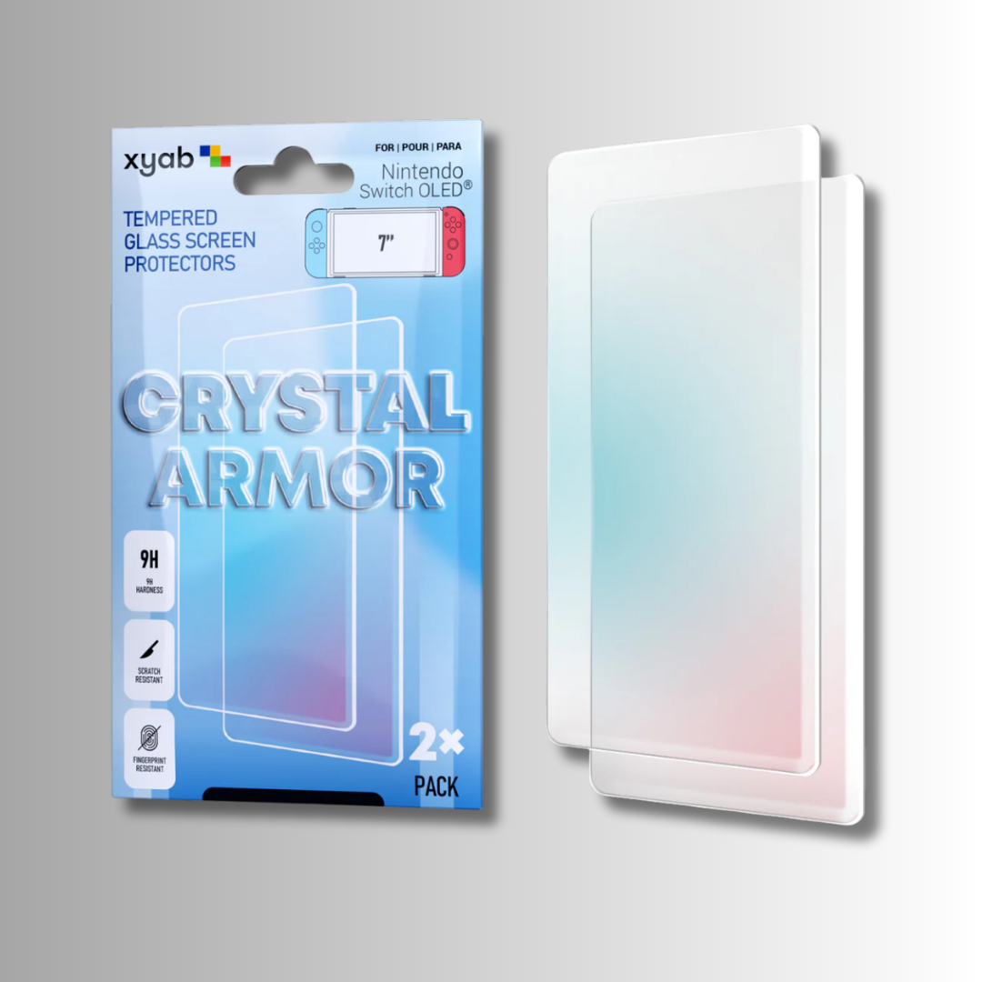 XYAB Tempered Glass Screen Protector (2-Pack) - Nintendo Switch OLED