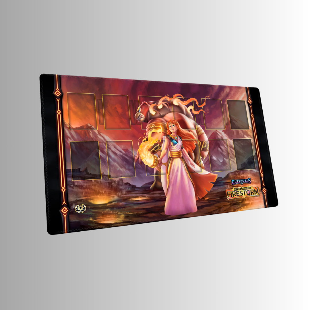 Elestrals TCG: Firestorm Playmat - Majursa Champion of Hestia