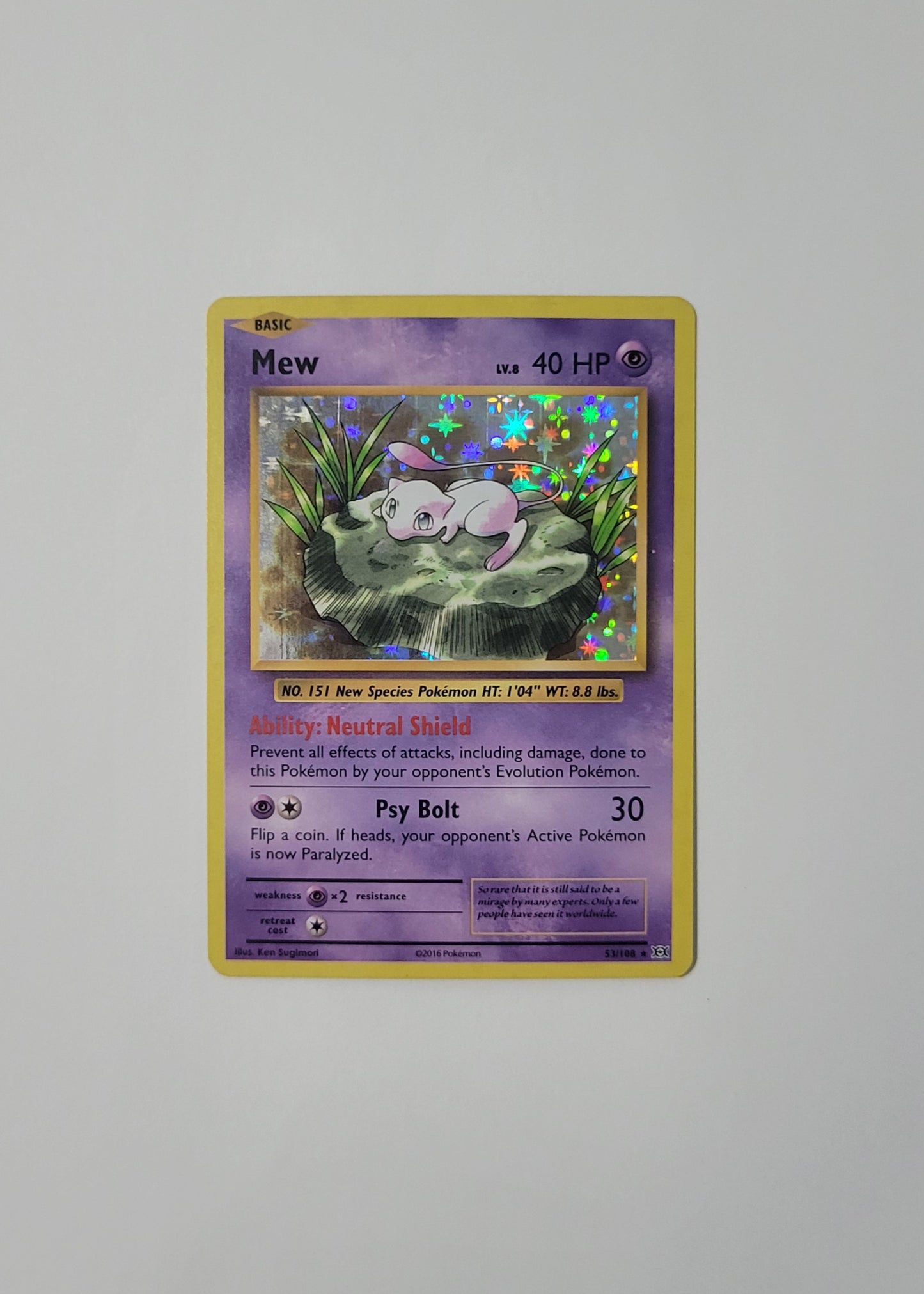 Mew 53/108 - Holo Rare - Evolutions