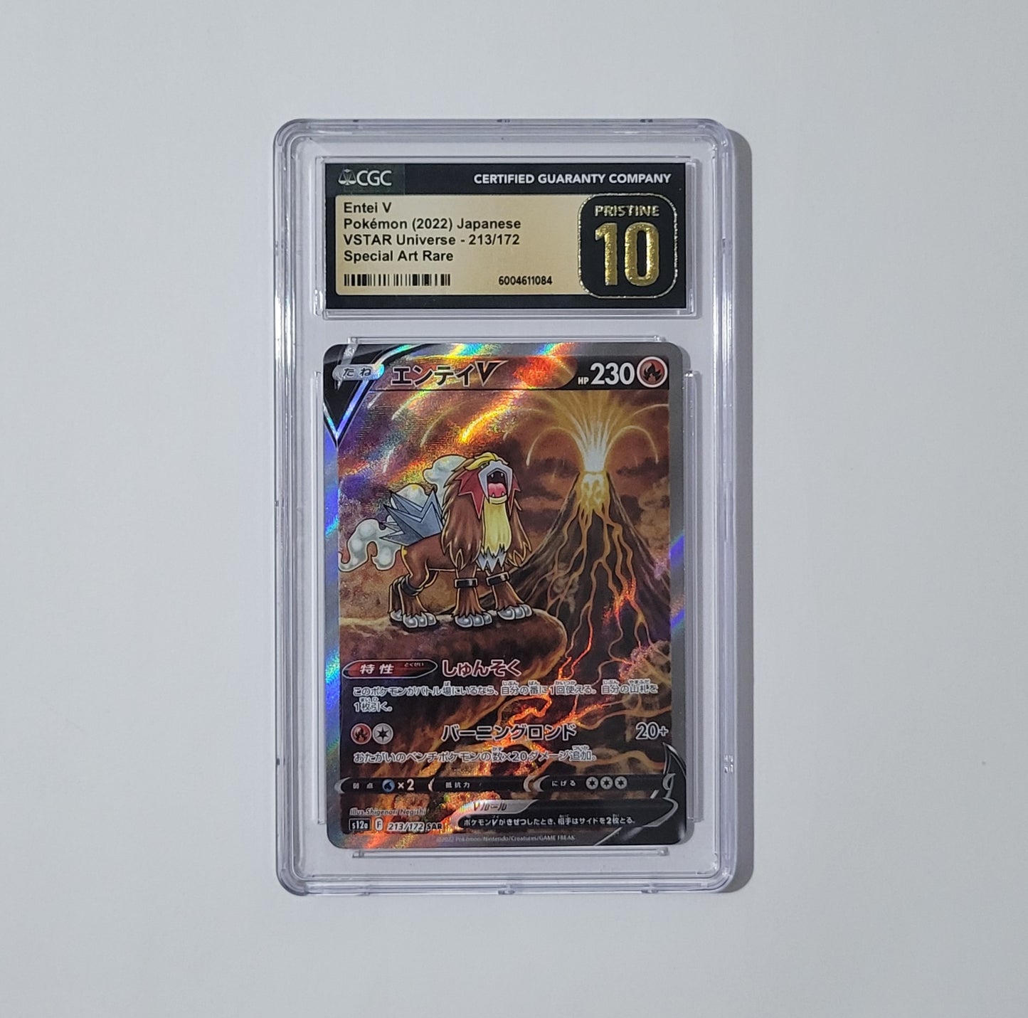 Entei V 213/172 - VSTAR Universe - CGC Pristine 10