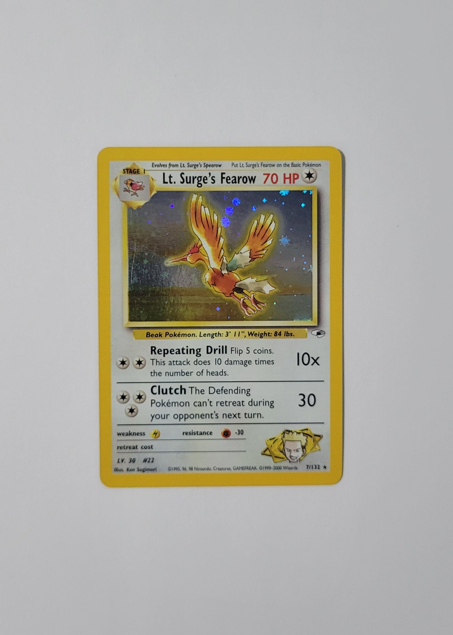 Lt. Surge's Fearow 7/132 - Gym Heroes