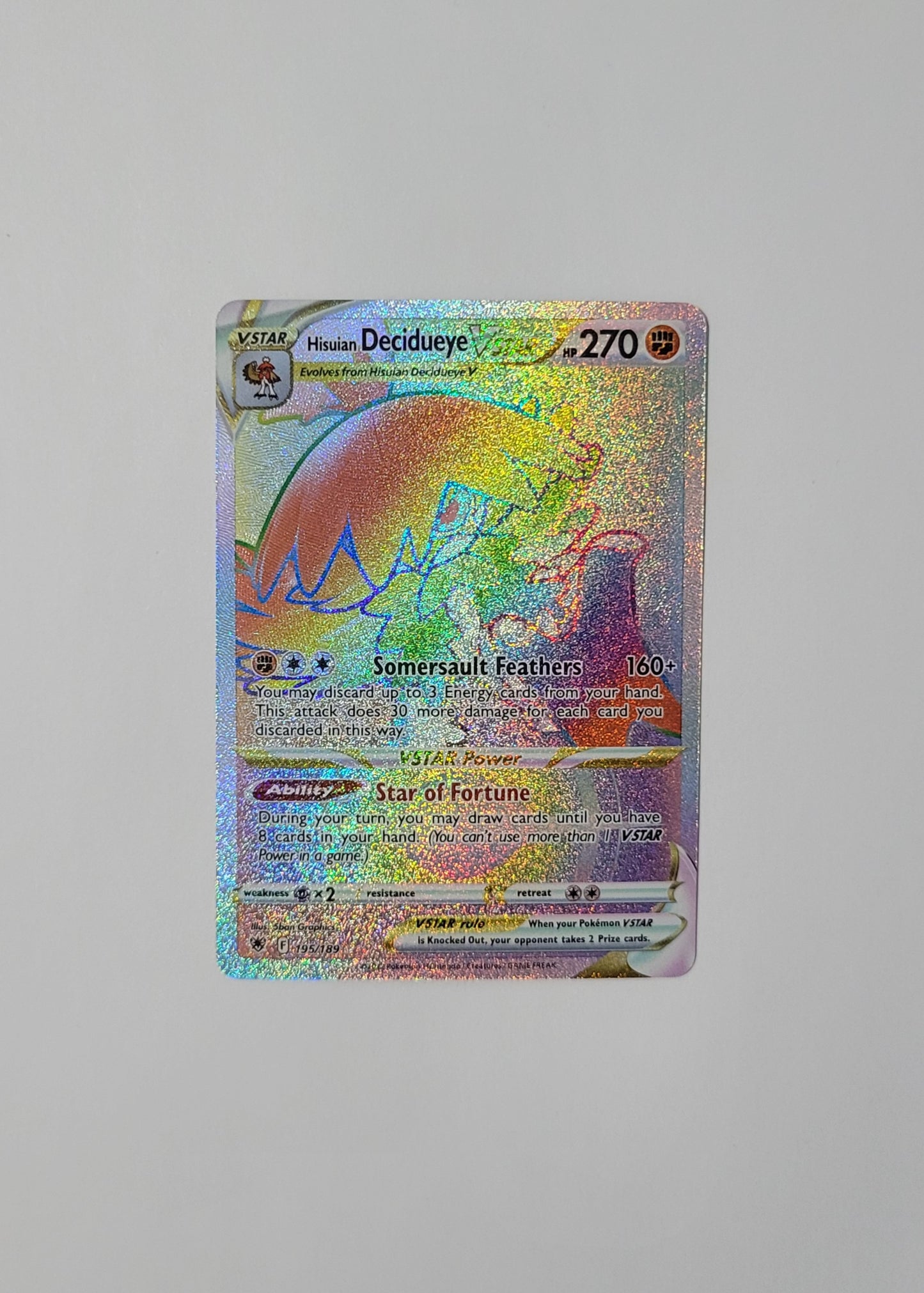 Hisuian Decidueye VSTAR 195/189 - Ultra Rare - Astral Radiance