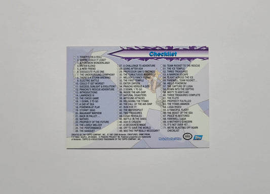 Checklist (Lugia) - Topps Pokémon The Movie 2000