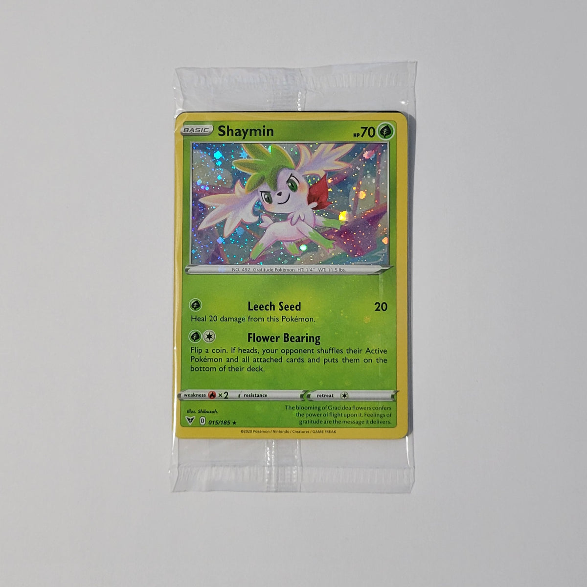 shiny shaymin pokemon card 015/185 (Sealed) Ledyba [C] 001/102 SV7 Search your deck for Style:Scions & Spellcraft [OP-ST21]