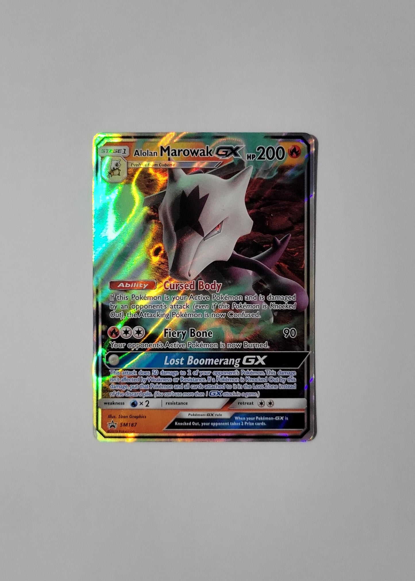 Alolan Marowak GX SM187 - Black Star Promo