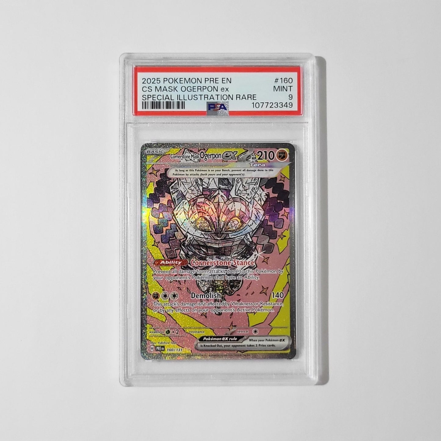 Cornerstone Mask Ogerpon ex 160/131 - Prismatic Evolutions- PSA 9