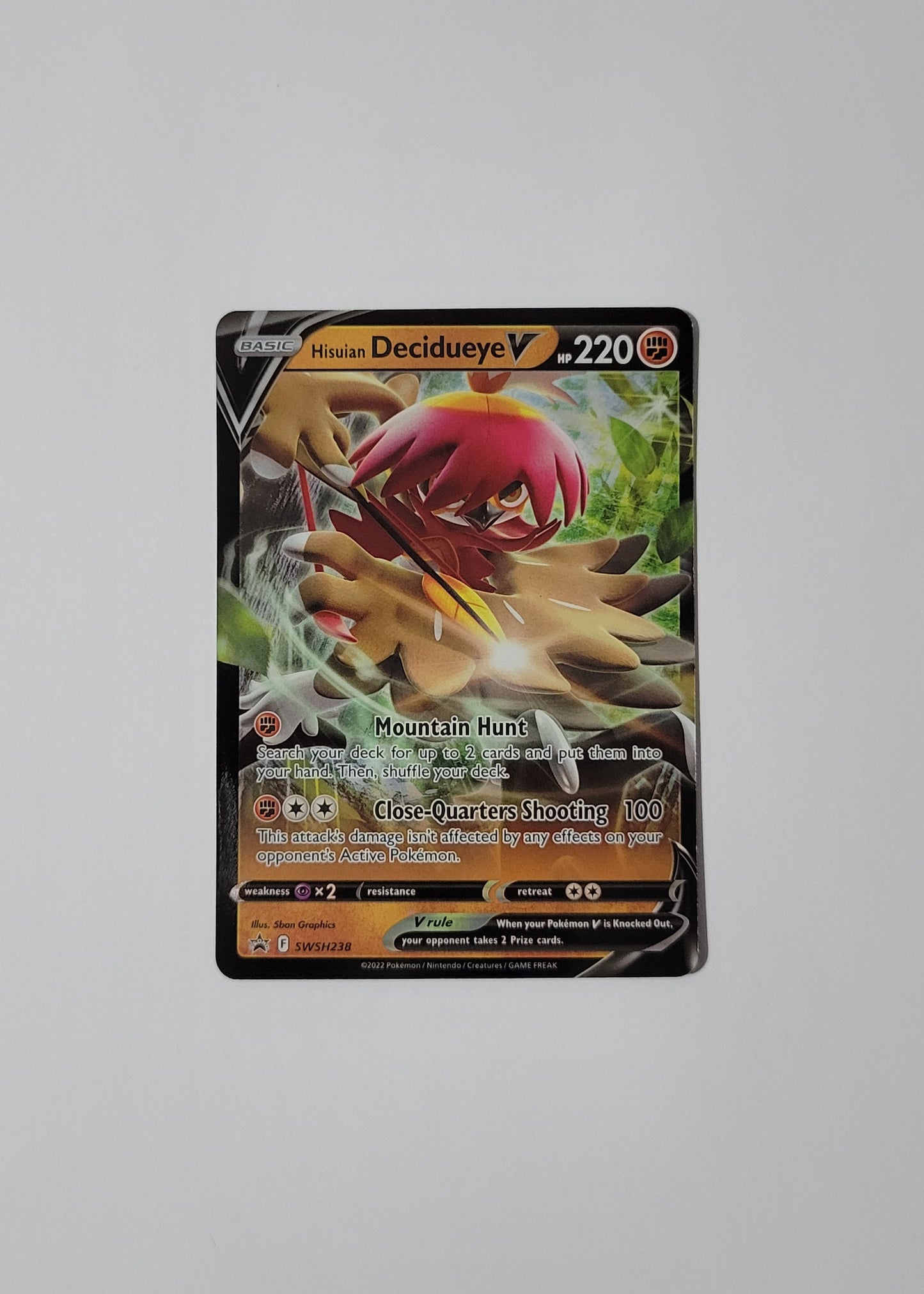 Hisuian Decidueye V SWSH238 - Black Star Promo