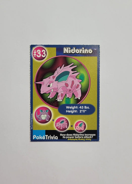 #33 Nidorino - Burger King PokéTrivia