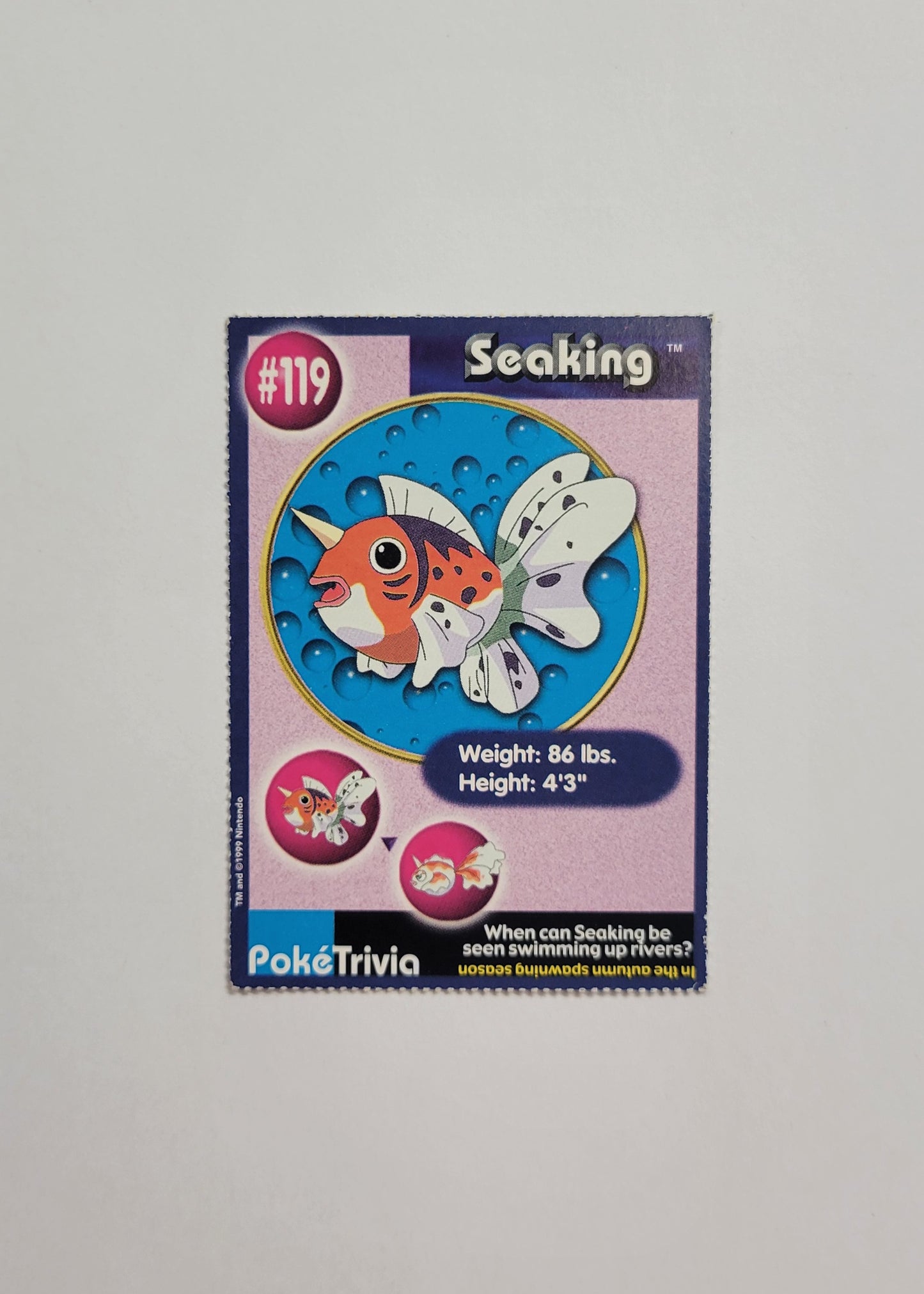 #119 Seaking - Burger King PokéTrivia