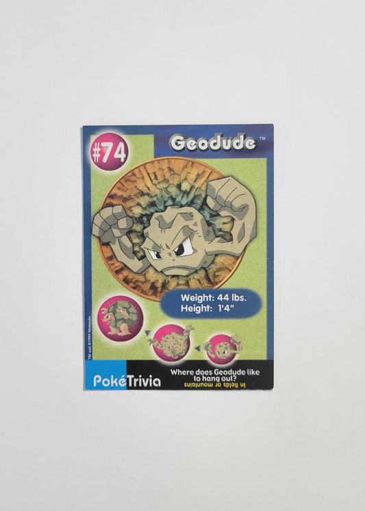 #74 Geodude - Burger King PokéTrivia