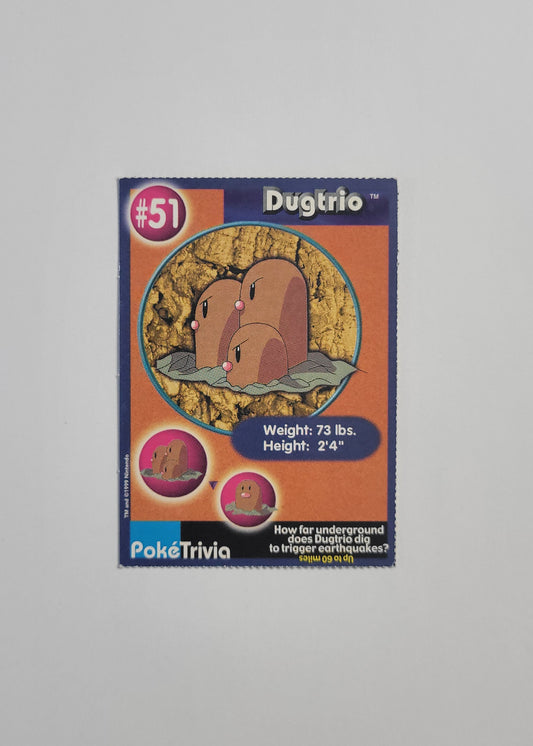 #51 Dugtrio - Burger King PokéTrivia