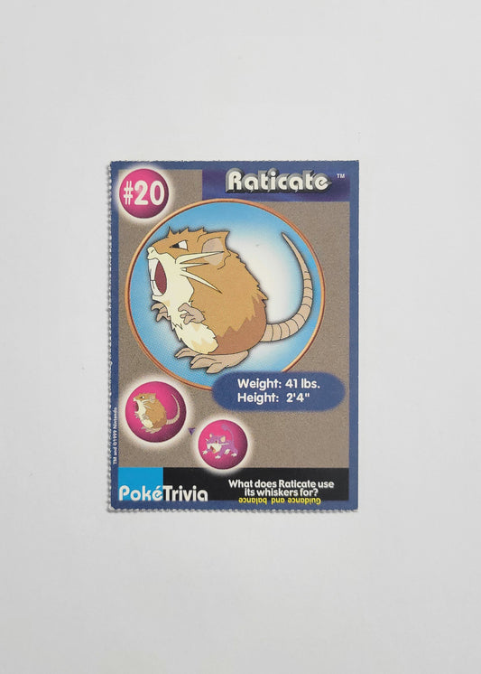 #20 Raticate - Burger King PokéTrivia