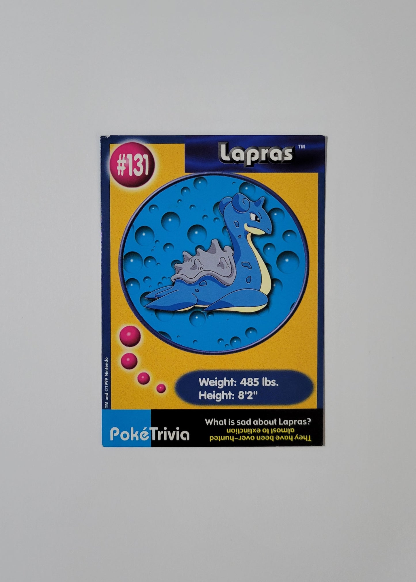 #131 Lapras - Burger King PokéTrivia