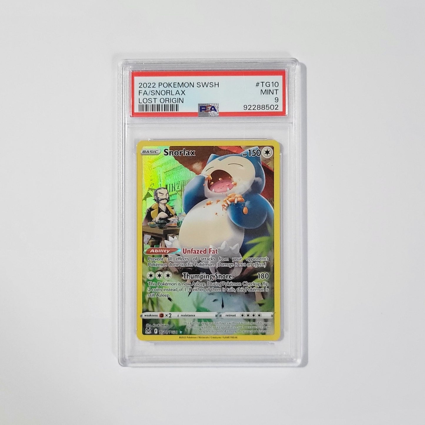 Snorlax TG10/TG30 - Lost Origin: Trainer Gallery - PSA 9