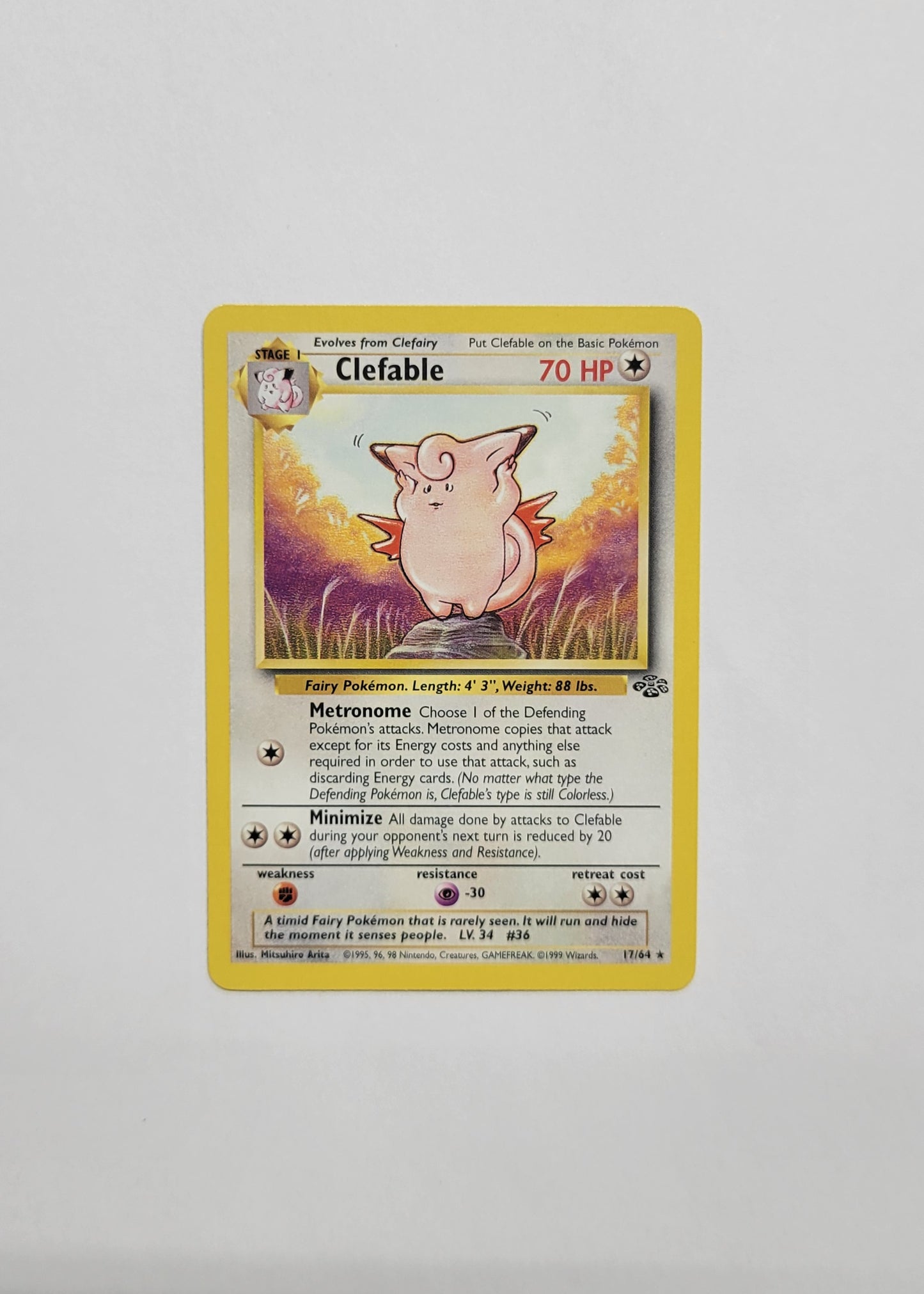 Clefable 17/64 (Non-Holo) - Jungle