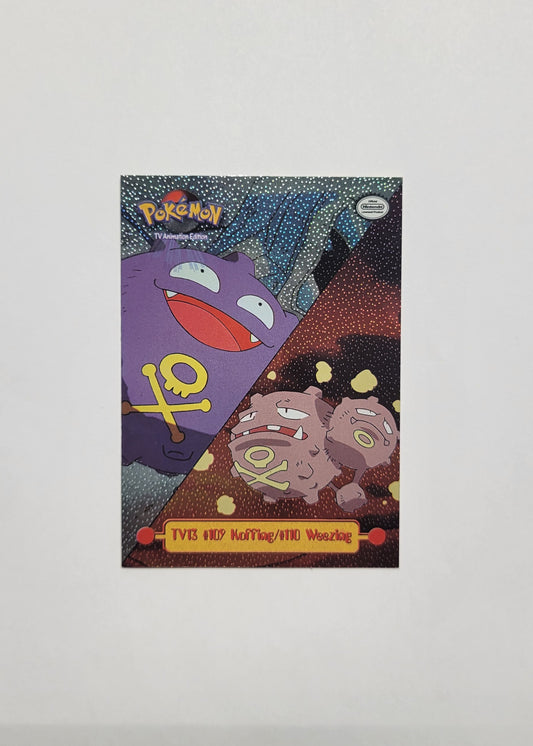 TV13 #109 Koffing/#110 Weezing (Foil) - Topps TV Animation Edition