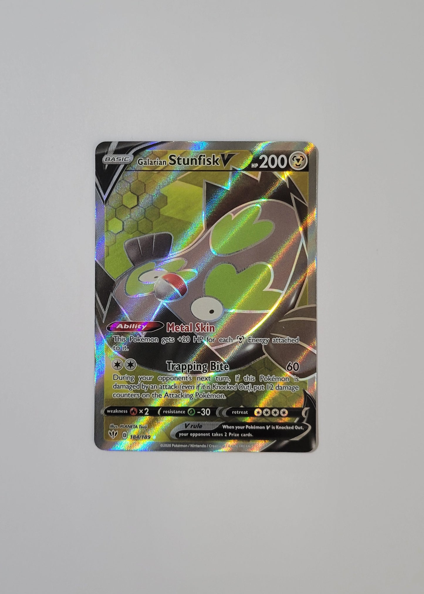 Galarian Stunfisk V 184/189 - Darkness Ablaze