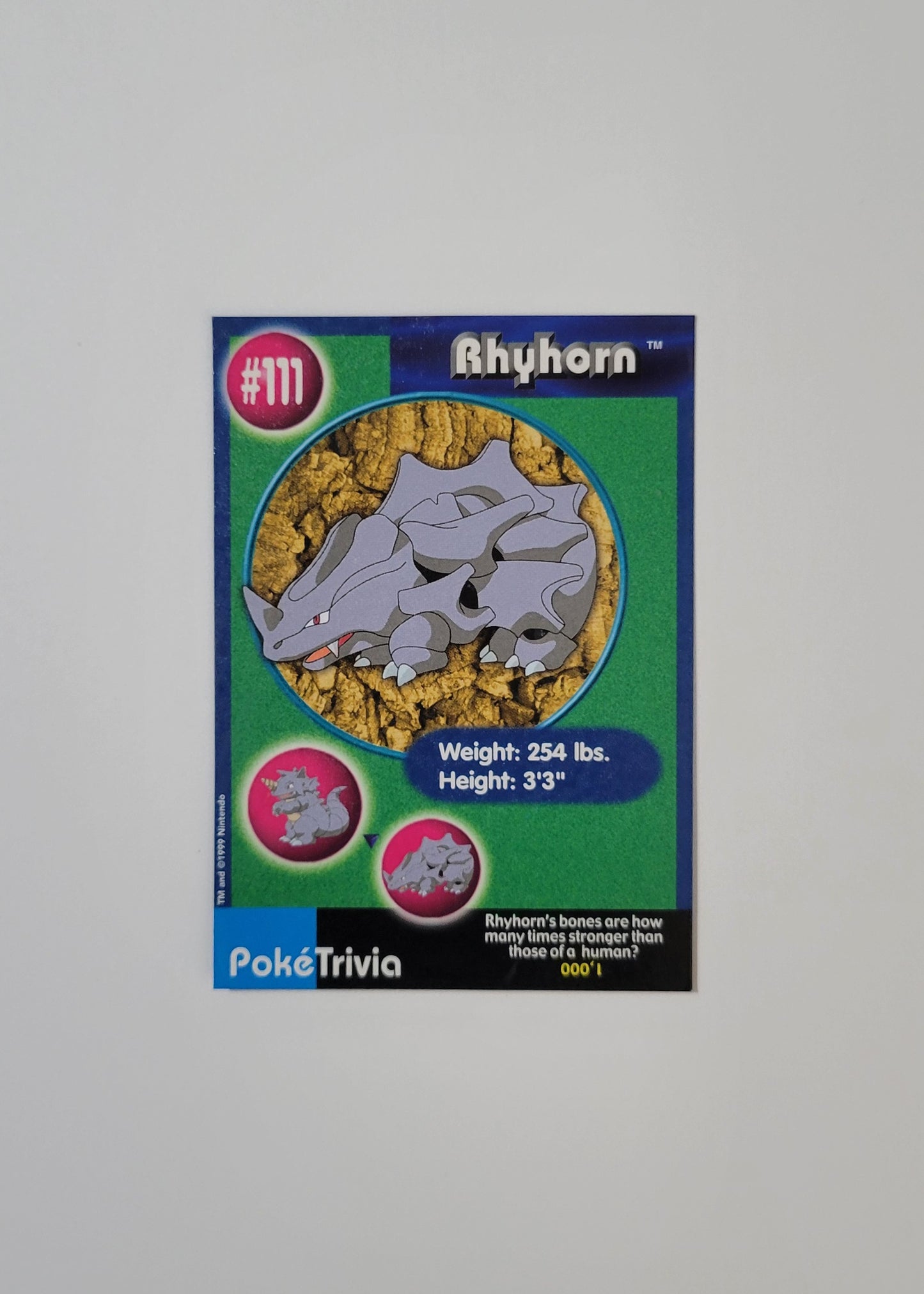 #111 Rhyhorn - Burger King PokéTrivia