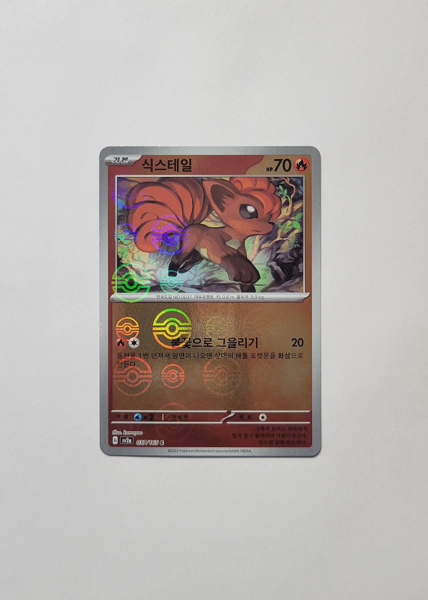 Vulpix 037/165 (Poké Ball) - 151 (Korean)