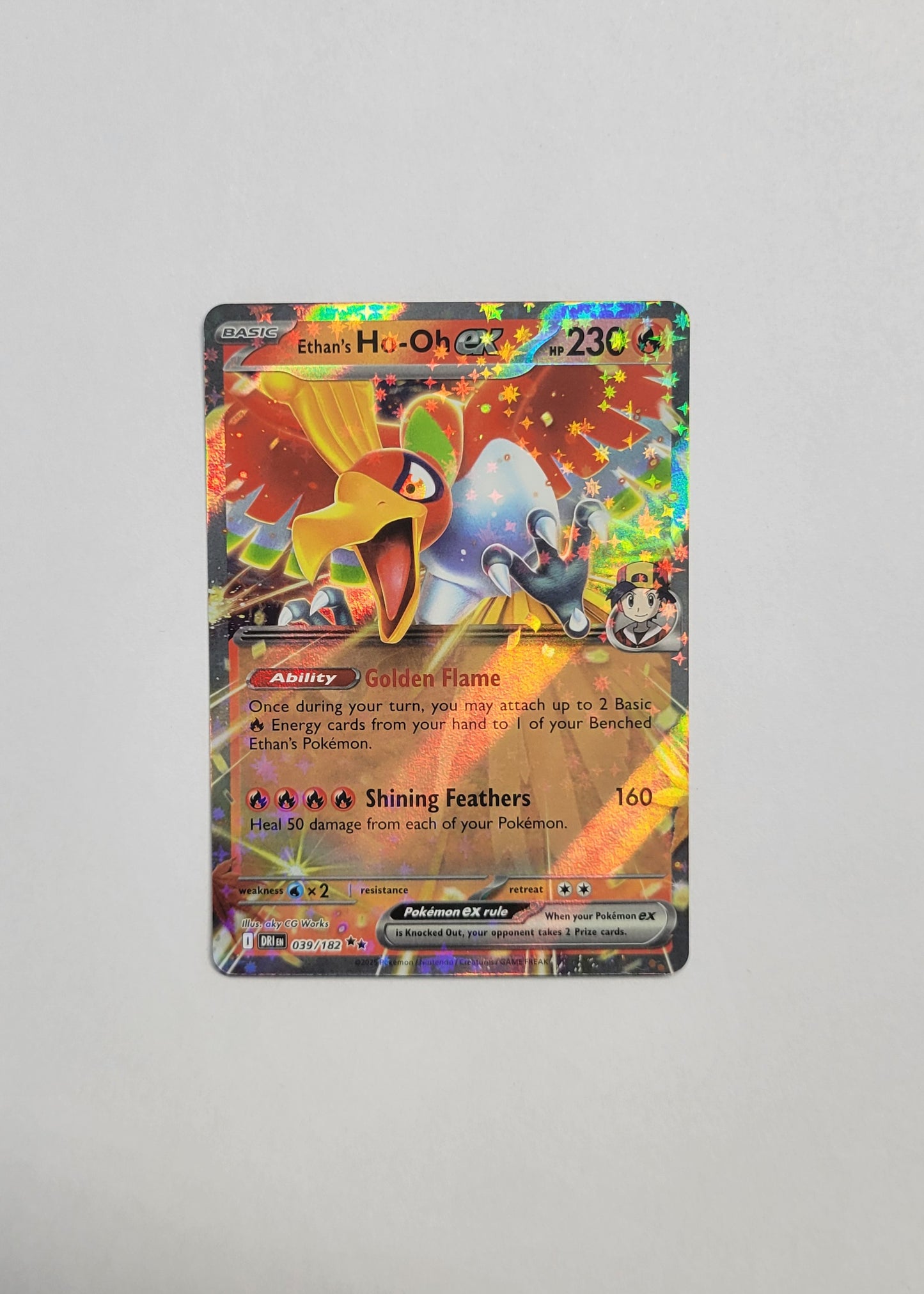 Ethan's Ho-Oh ex 039/182 - Destined Rivals