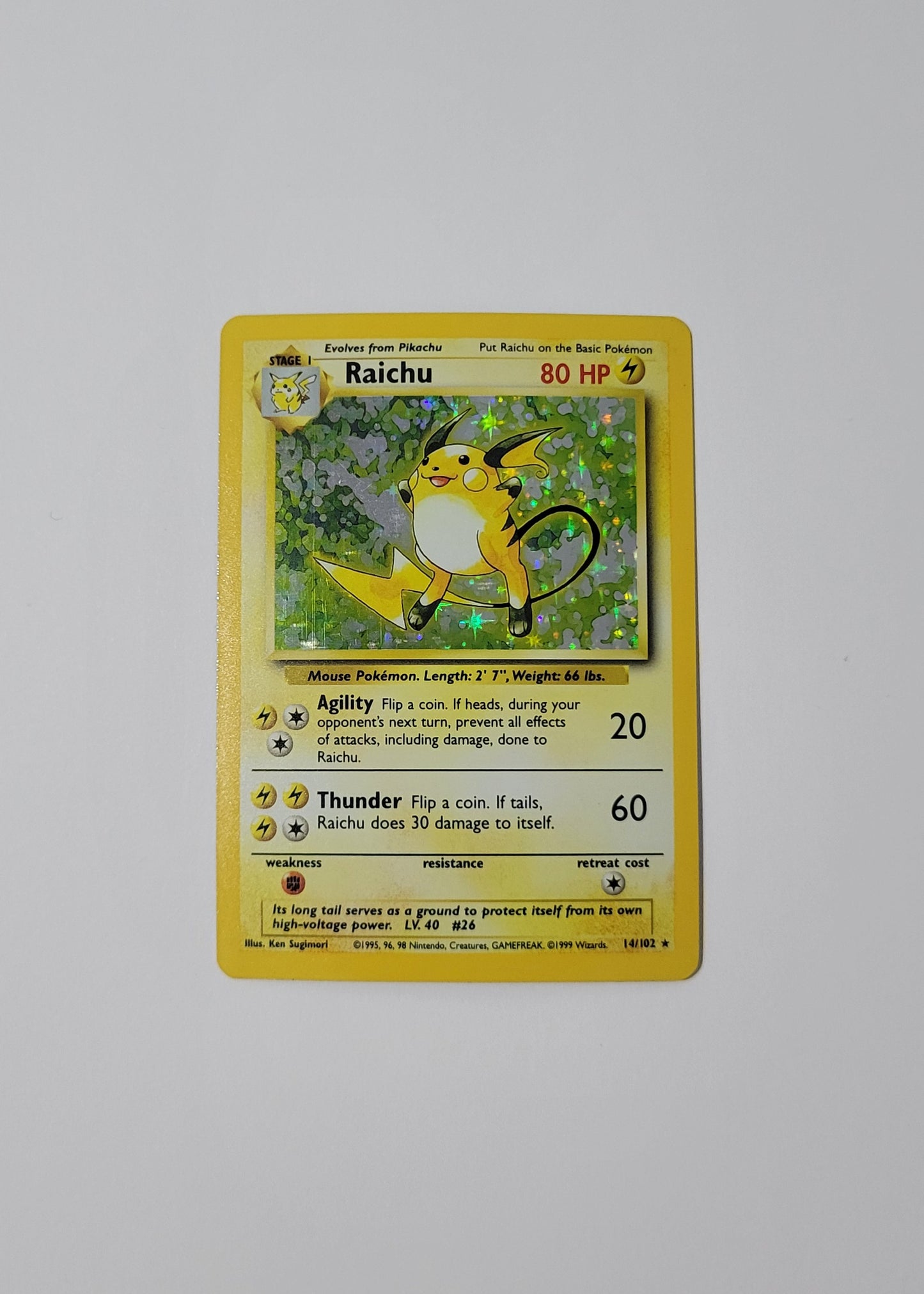 Raichu 14/102 (Holo) - Base Set