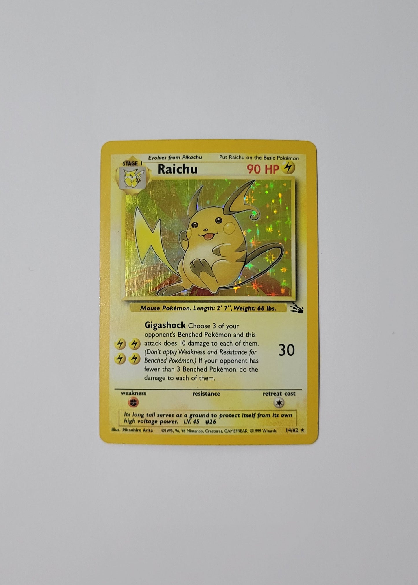 Raichu 14/62 (Holo) - Fossil