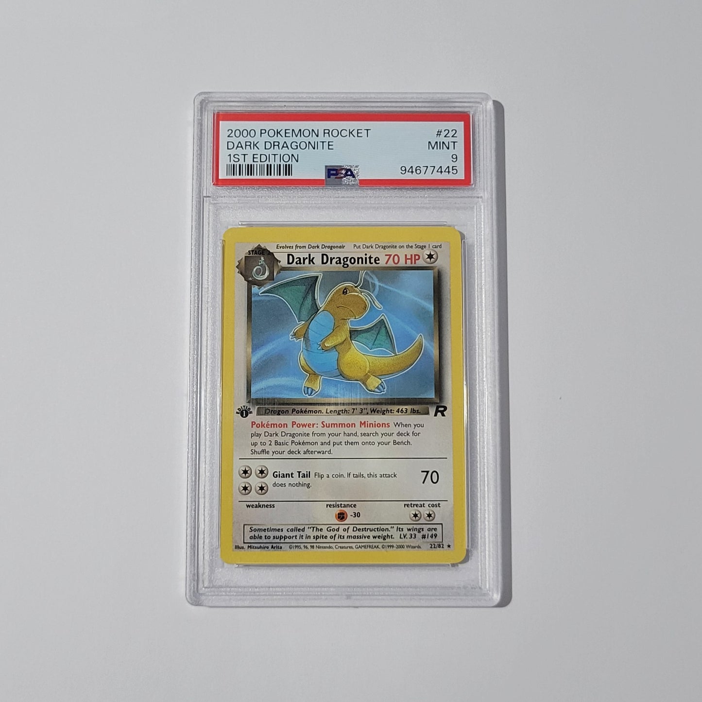 Dark Dragonite 22/82 - Team Rocket (1st Edition) - PSA 9
