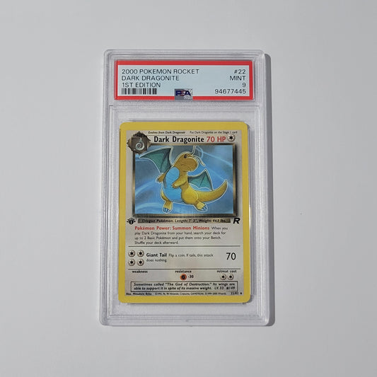 Dark Dragonite 22/82 - Team Rocket (1st Edition) - PSA 9