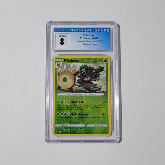 Rillaboom 015/202 - Sword & Shield Base - CGC 8