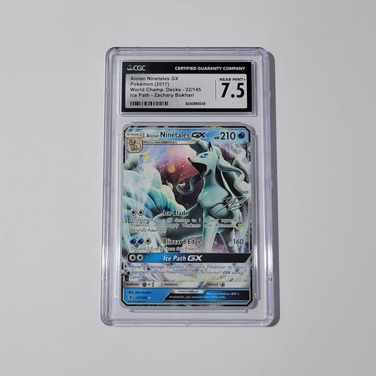 Alolan Ninetales GX 22/145 (Zachary Bokhari) - World Championships 2017 - CGC 7.5