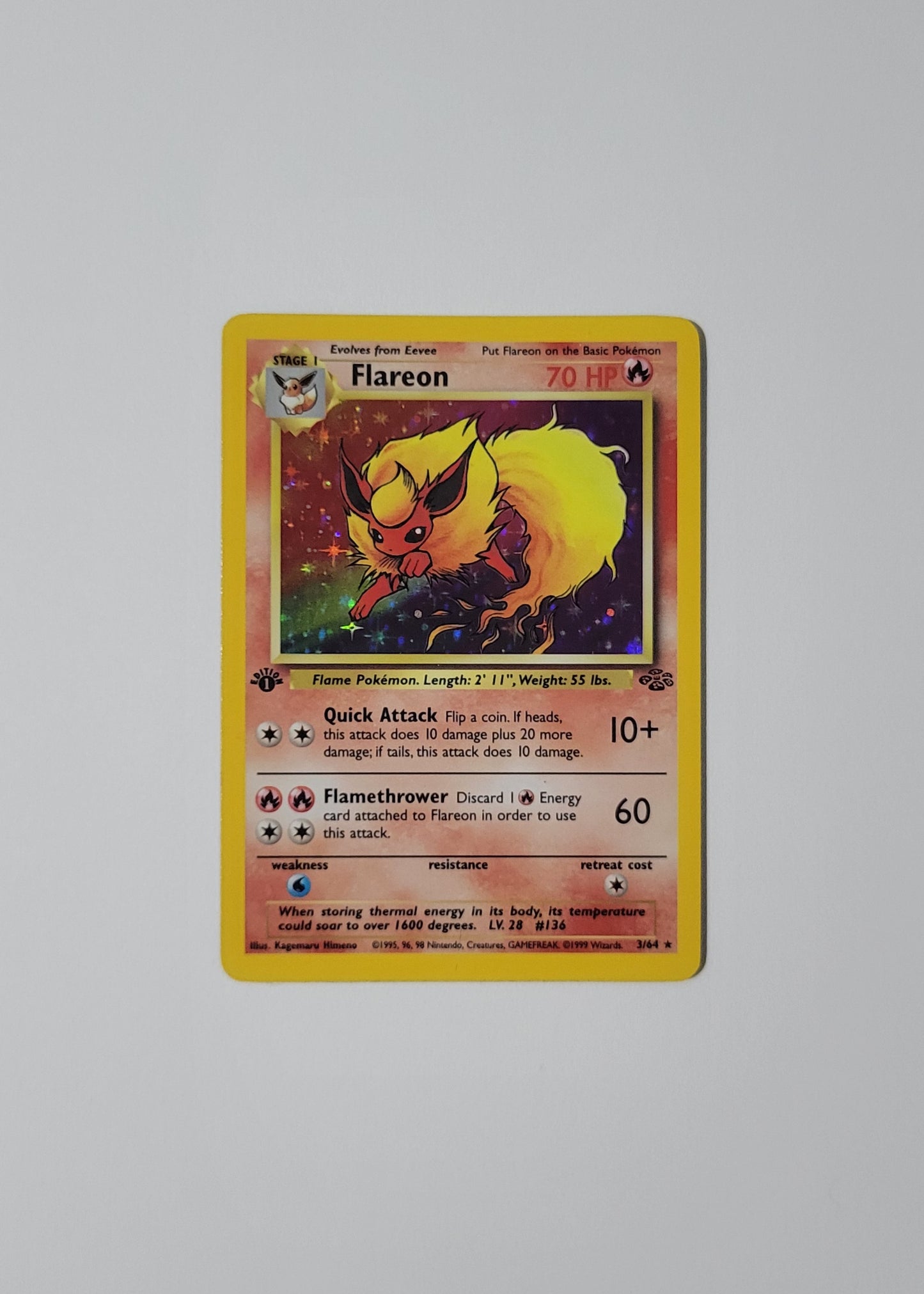 Flareon 3/64 (Holo) - Jungle (1st Edition)