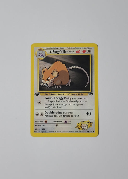 Lt. Surge's Raticate 53/132 - Gym Challenge (1st Edition)