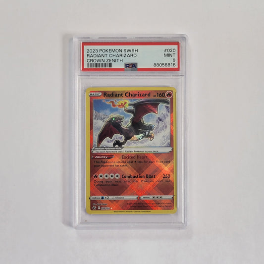 Radiant Charizard 020/159 - Crown Zenith - PSA 9