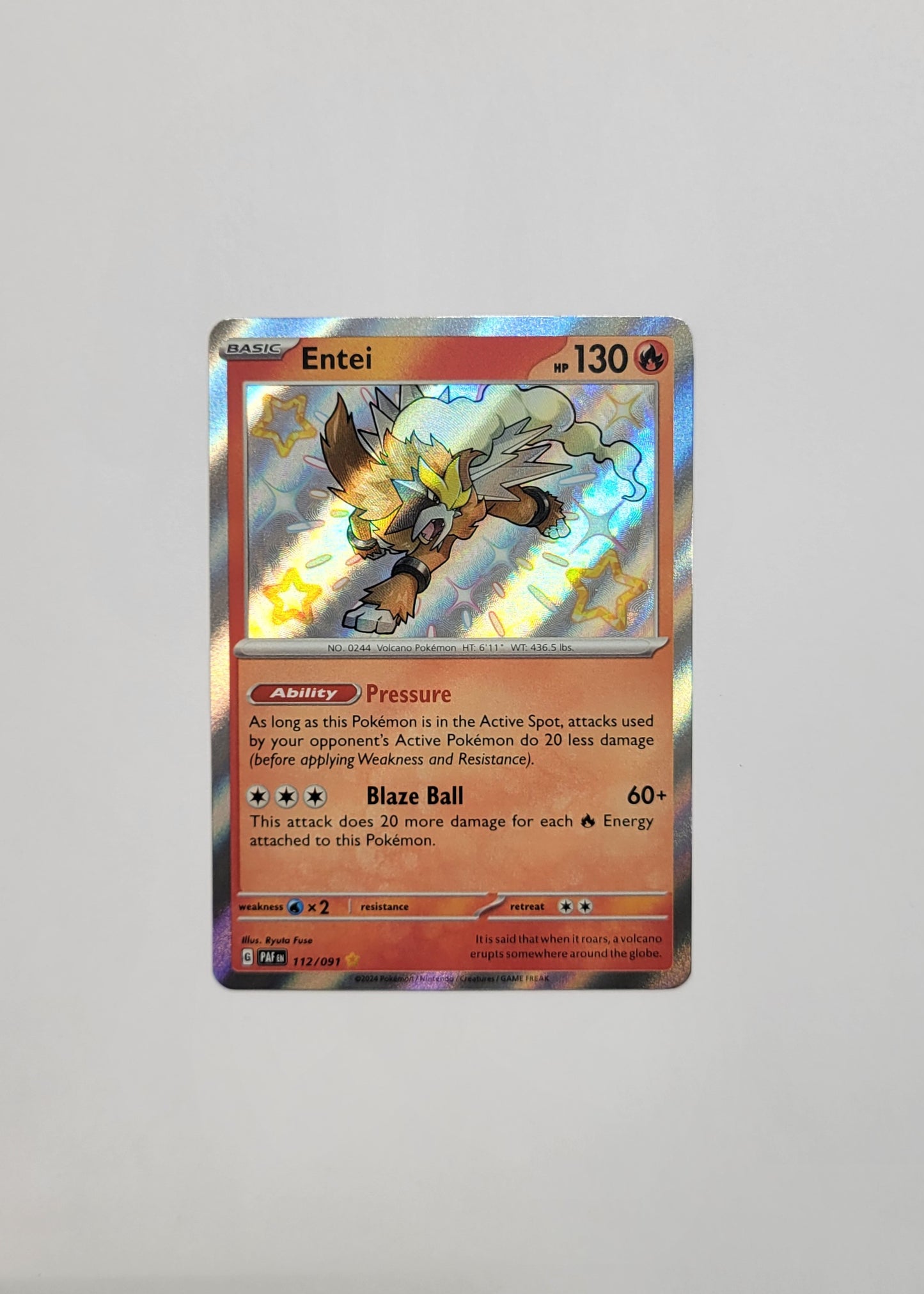 Entei 112/091 - Paldean Fates