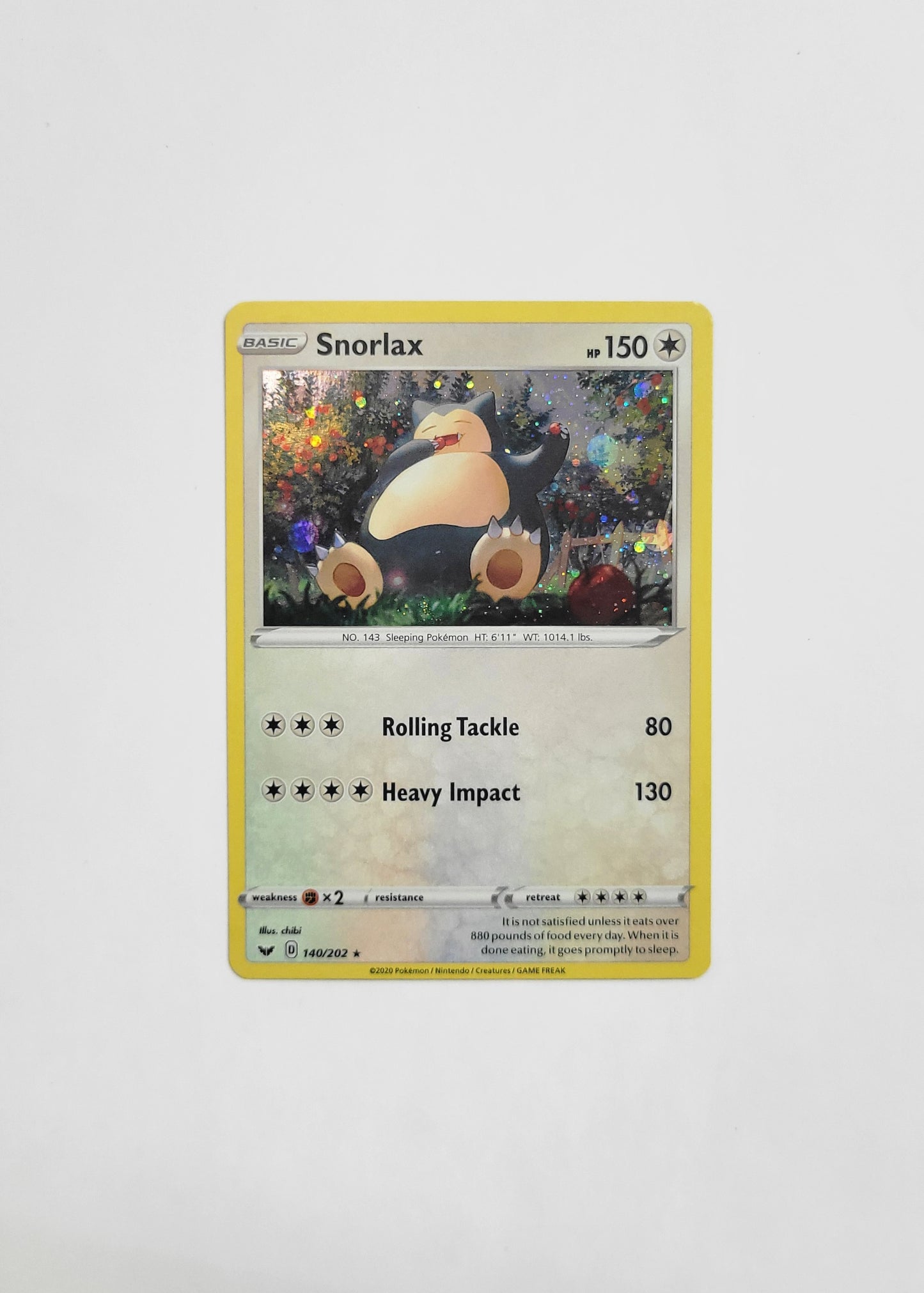 Snorlax 140/202 (Cosmos Holo) - Sword & Shield