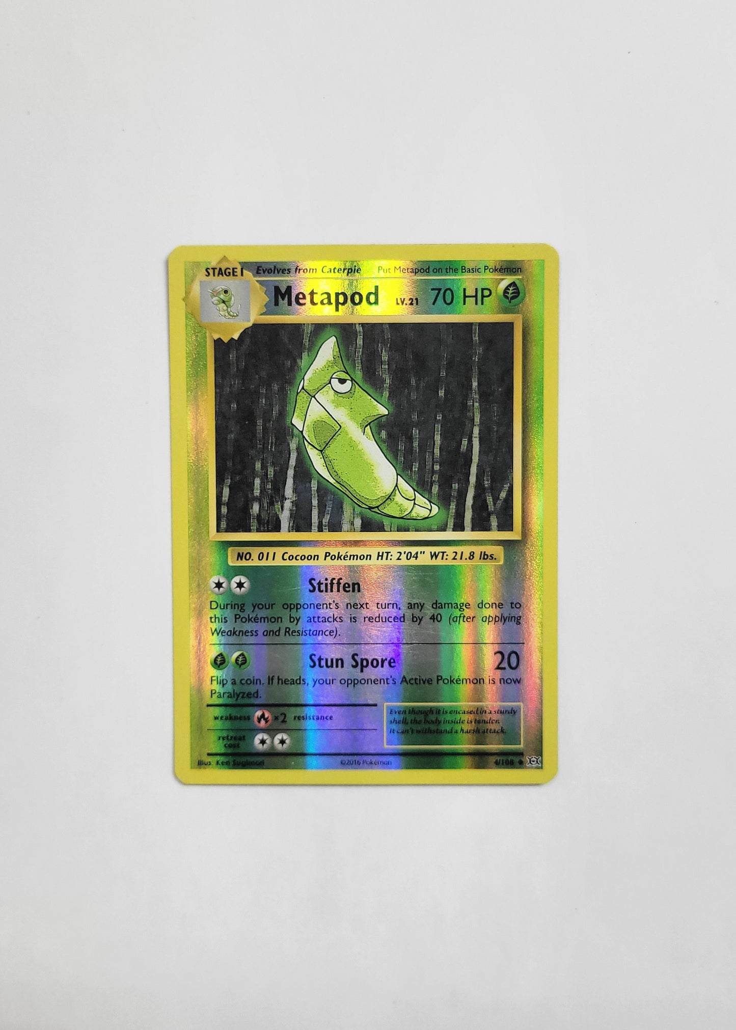 Metapod 4/108 (Reverse Holo) - Evolutions