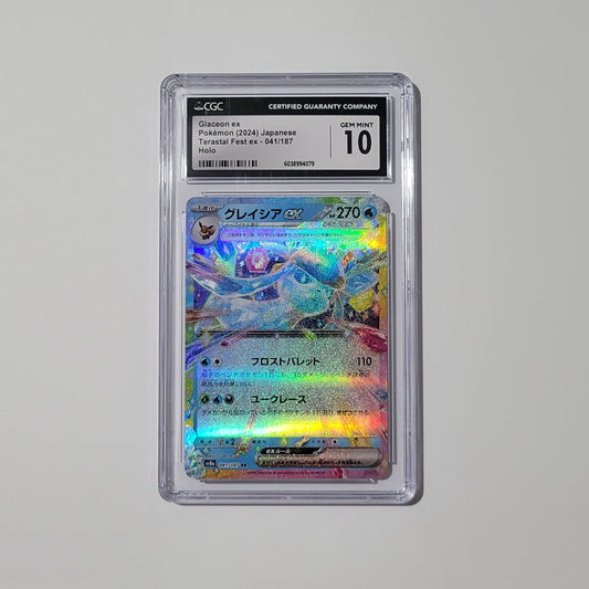 Glaceon ex 041/187 - Terastal Festival ex - CGC 10