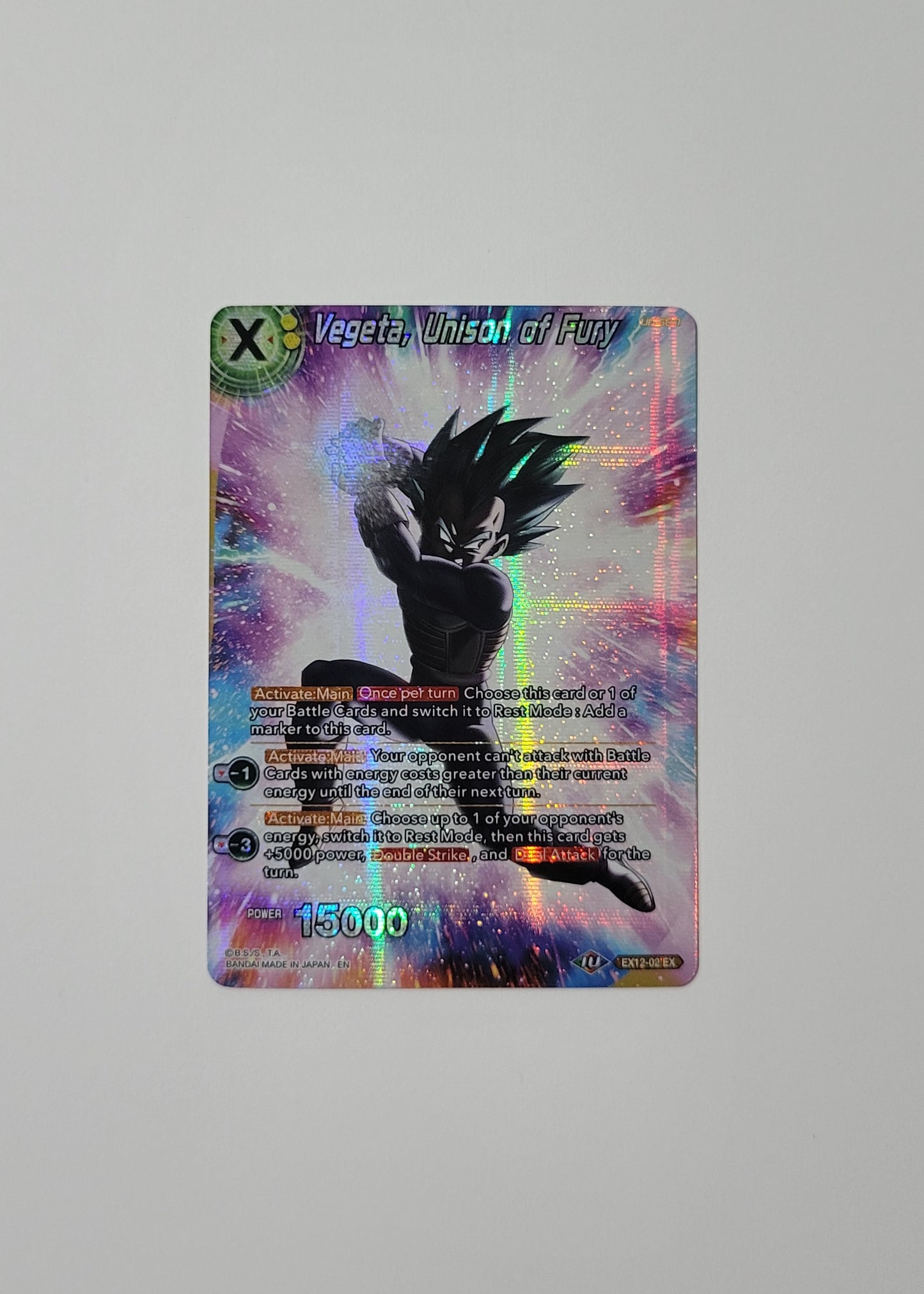 Vegeta, Unison of Fury EX12-02 - Theme Selection: History of Vegeta