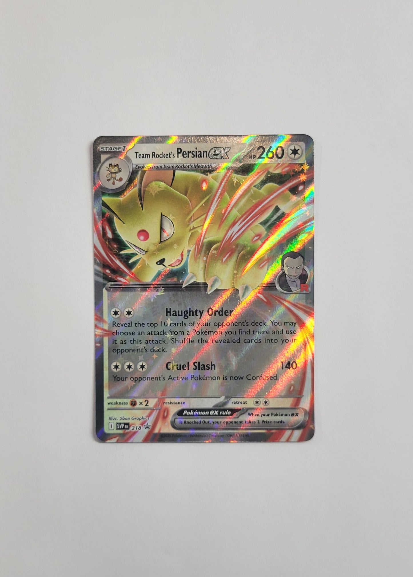 Team Rocket's Persian SVP218 - Black Star Promo