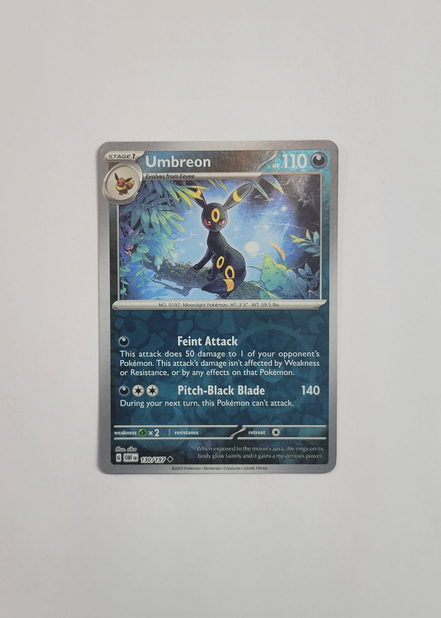 Umbreon 130/197 (Reverse Holo) - Obsidian Flames