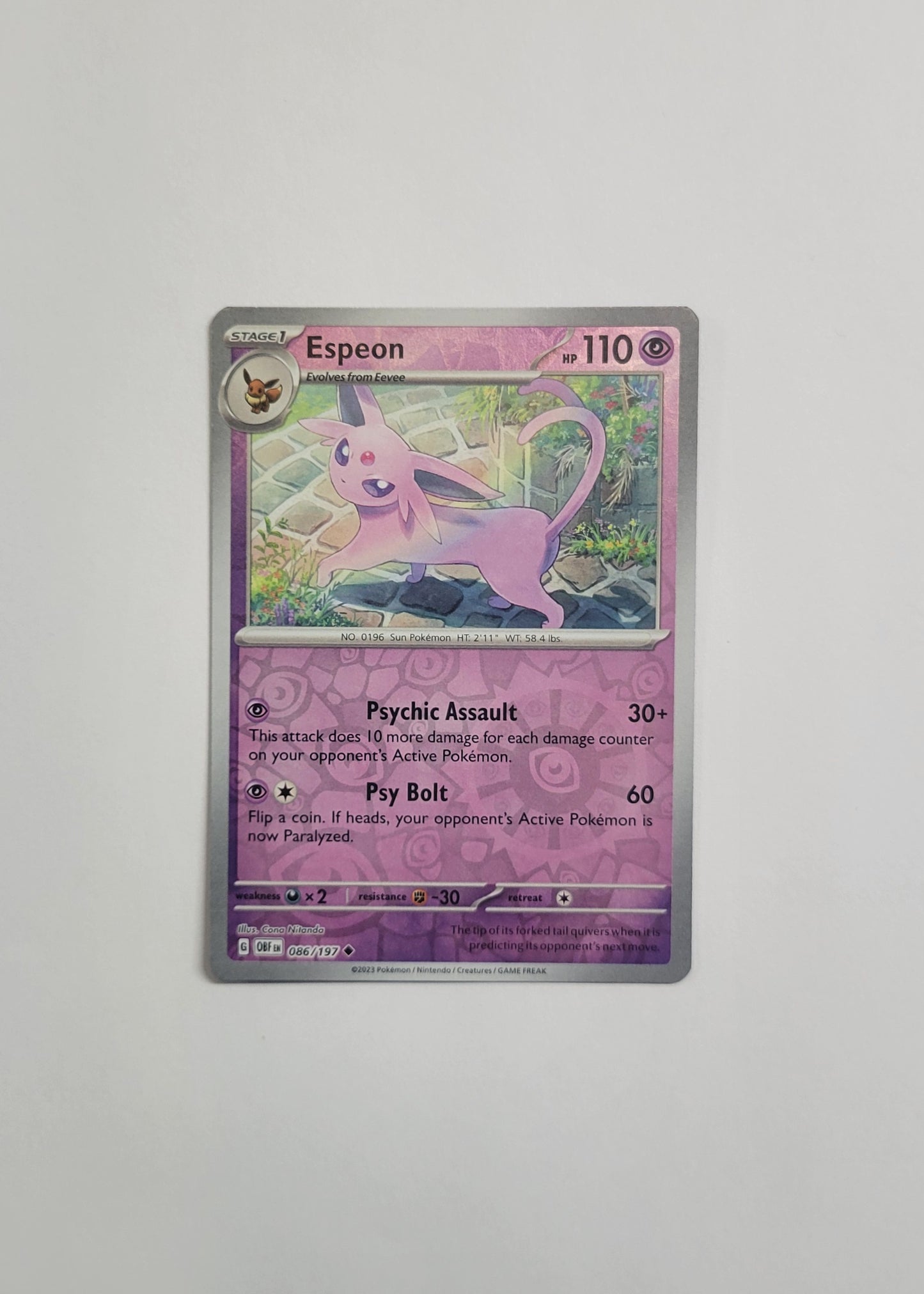 Espeon 086/197 (Reverse Holo) - Obsidian Flames