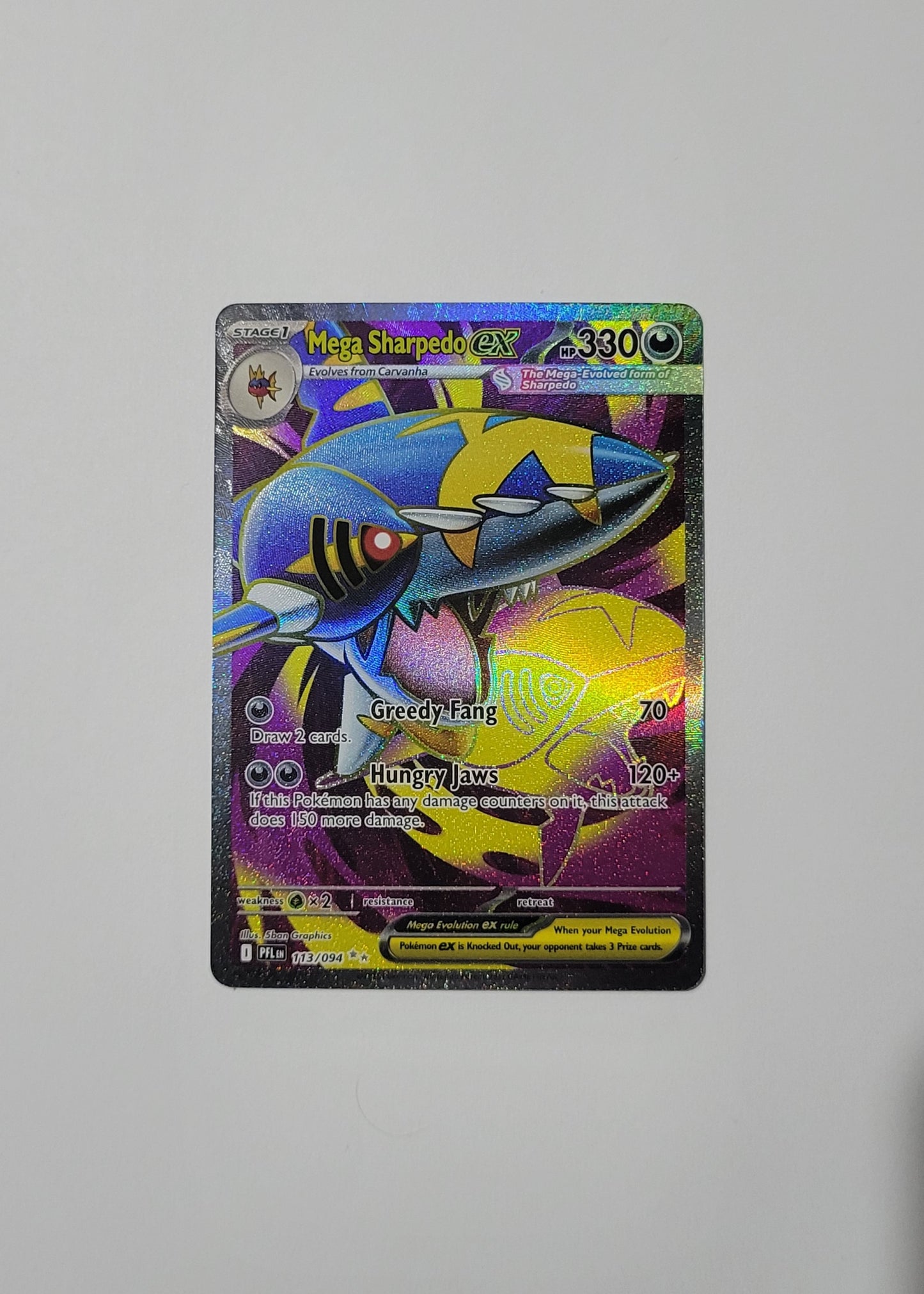 Mega Sharpedo ex 113/094 - Phantasmal Flames