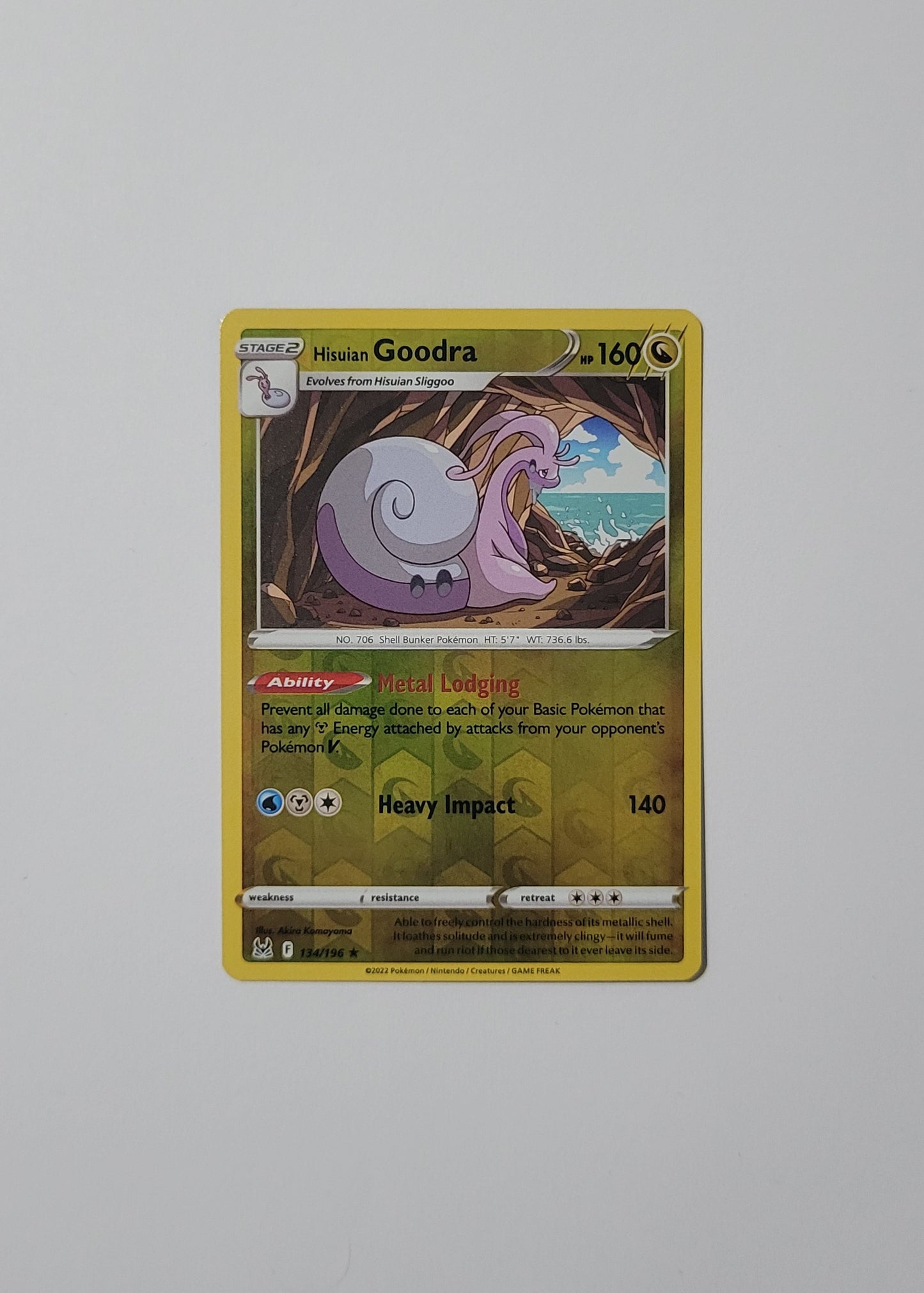 Hisuian Goodra 134/196 (Reverse Holo) - Lost Origin