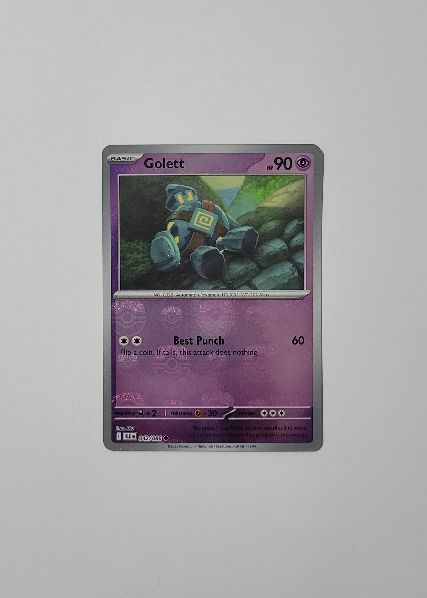Golett 042/086 (Master Ball) - Black Bolt