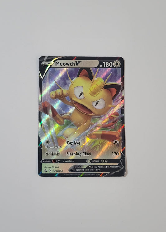 Meowth V SWSH004 - Black Star Promo