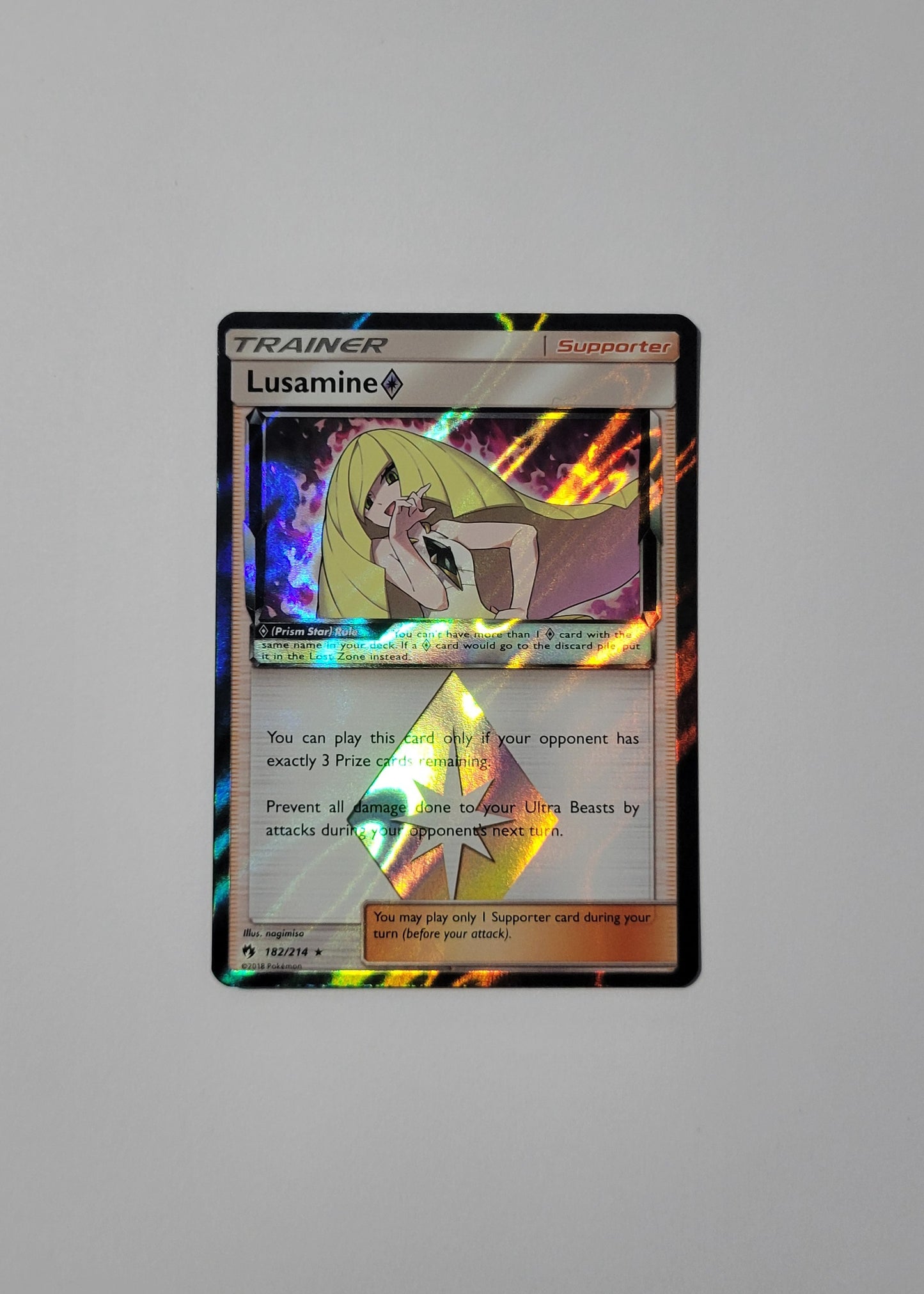 Lusamine Prism Star 182/214 - Lost Thunder