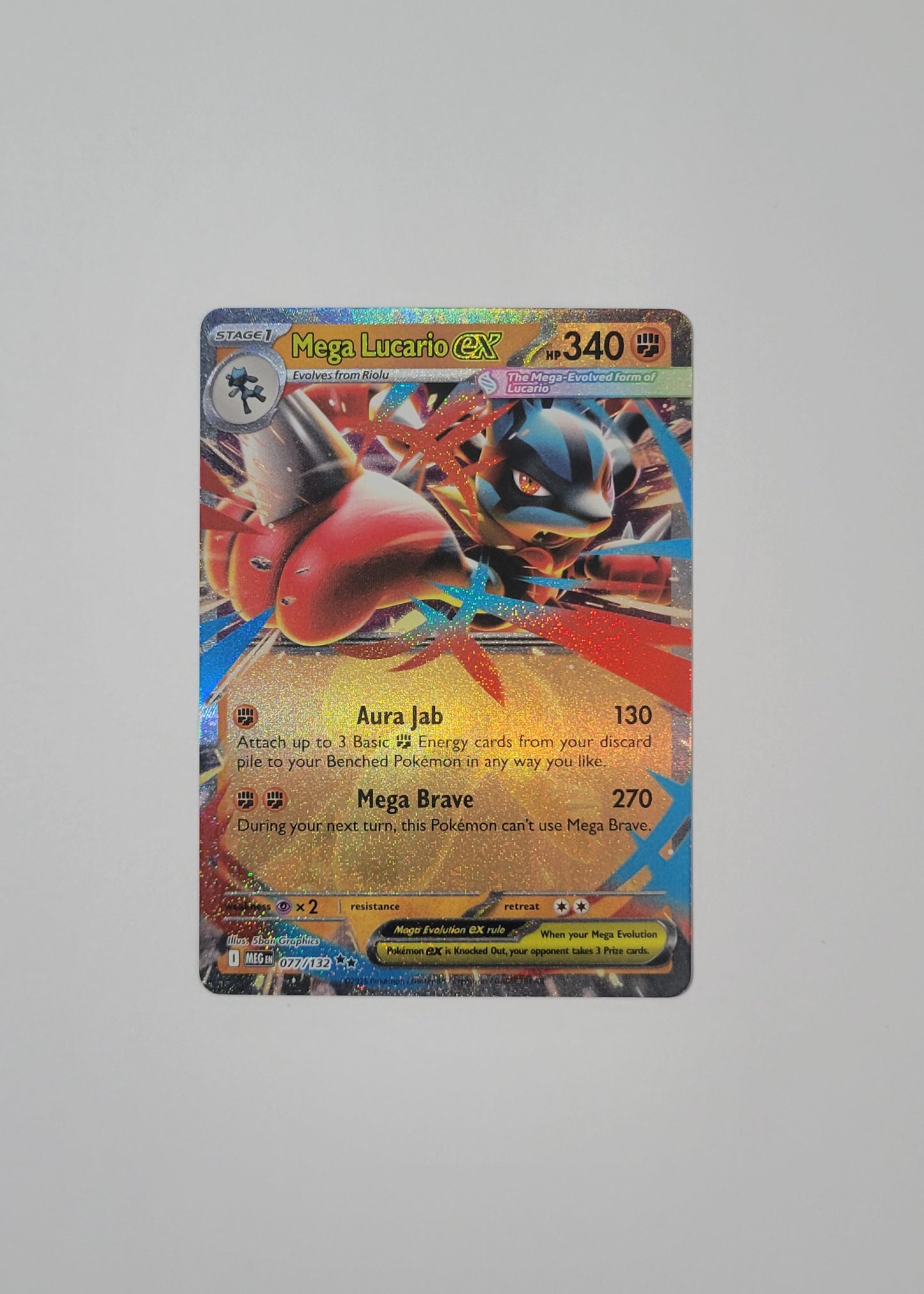 Mega Lucario ex 077/132 - Mega Evolution Base Set