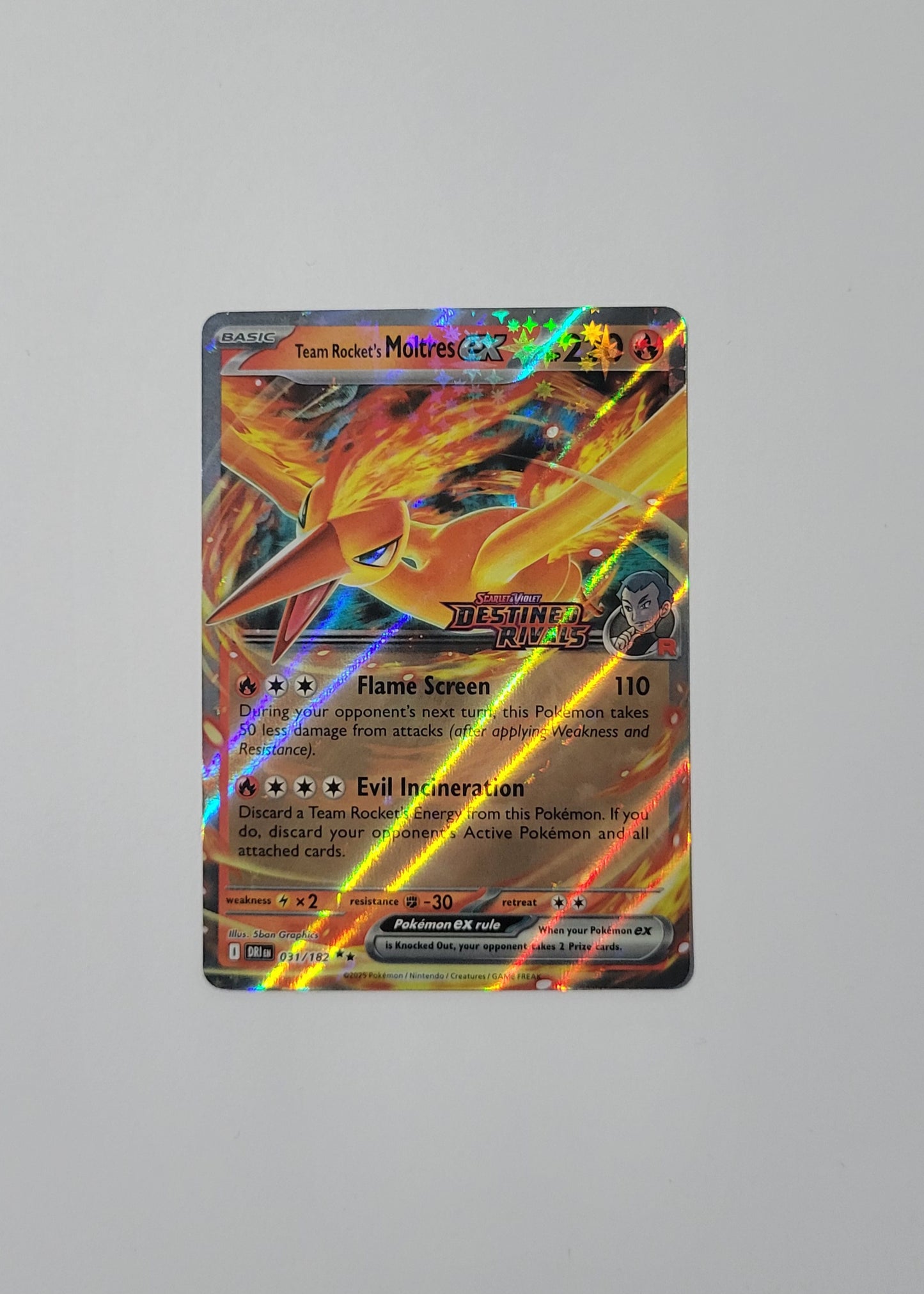 Team Rocket's Moltres ex 031/182 (Stamped) - Destined Rivals