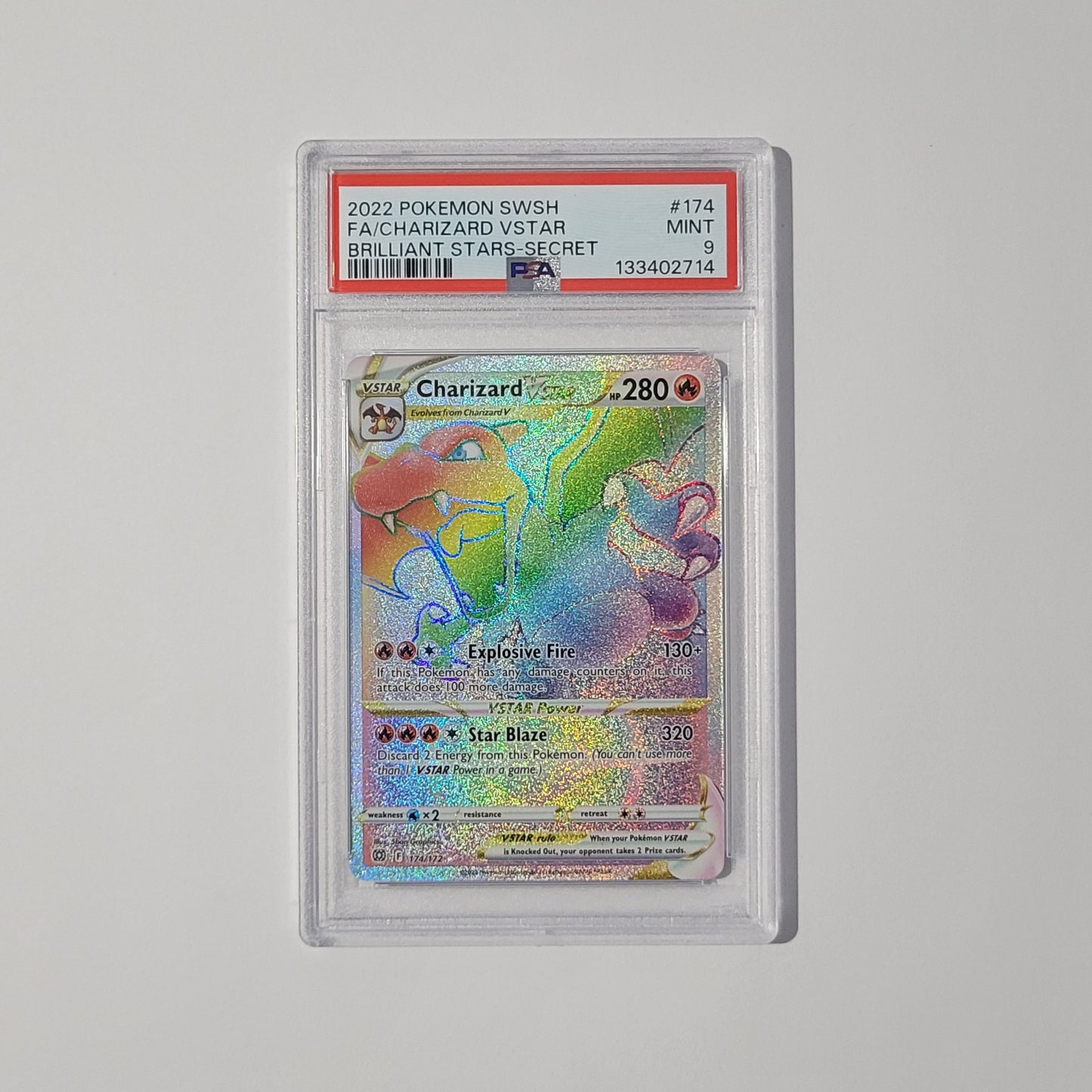 Charizard VSTAR 174/172 - Brilliant Stars - PSA 9