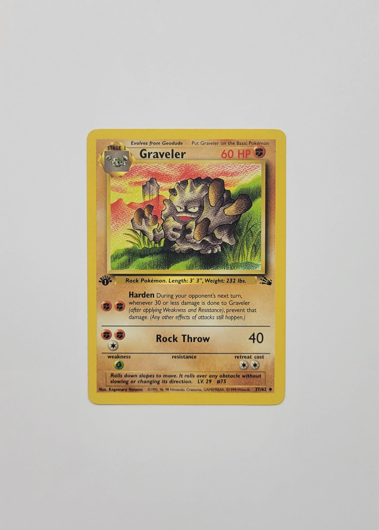 Graveler 37/62 - Fossil (1st Edition)